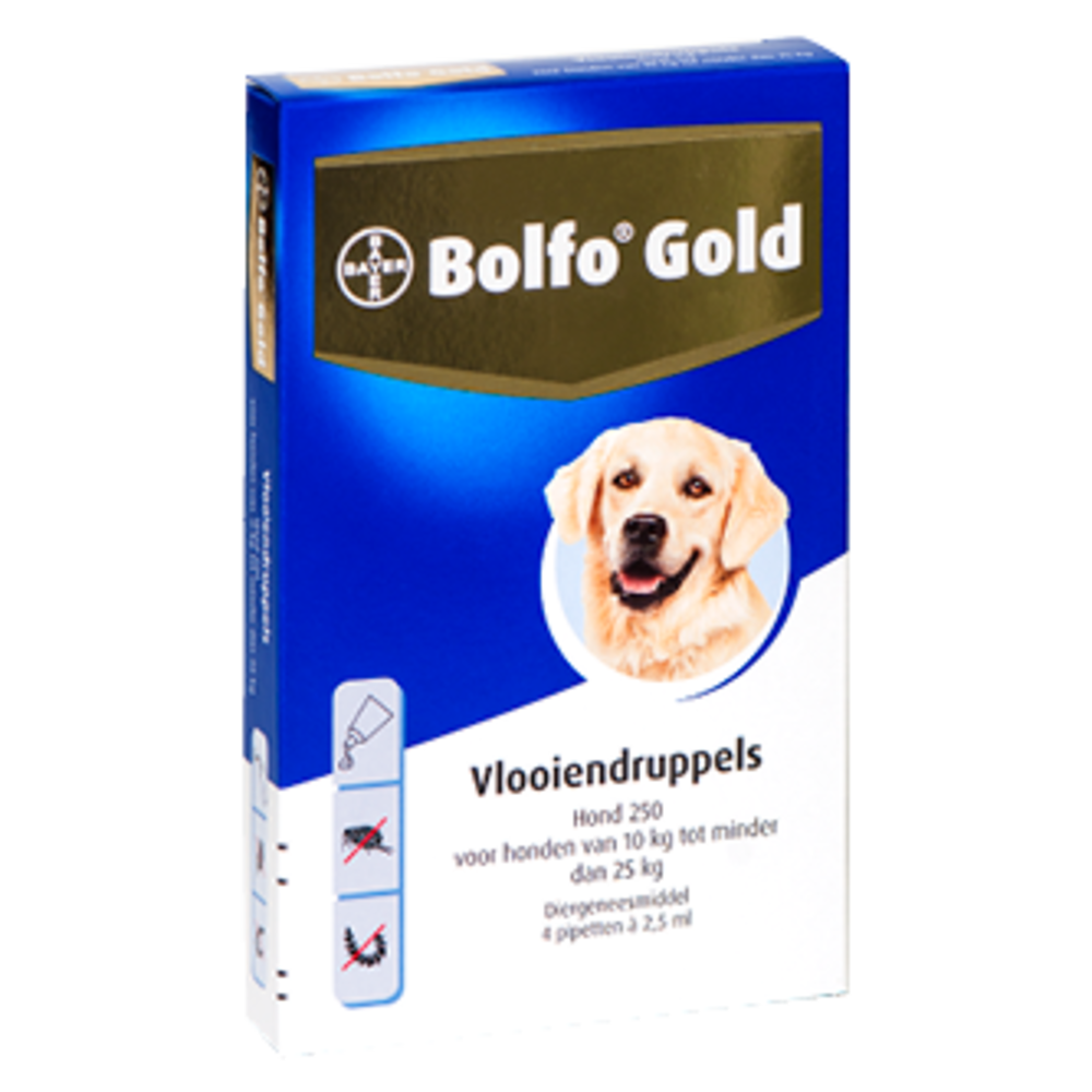 Bayer Bolfo Gold Vlooiendruppels hond (10 - 25 Kg) Bayer Bolfo Gold Vlooiendruppels hond (10 - 25 Kg)