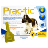 Prac-Tic Vlooiendruppels Hond 3 pipetten (11 tot 22 kg)