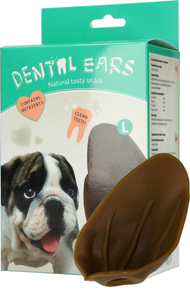 Dental Ears Hondensnack Kauw Oren (Groot)