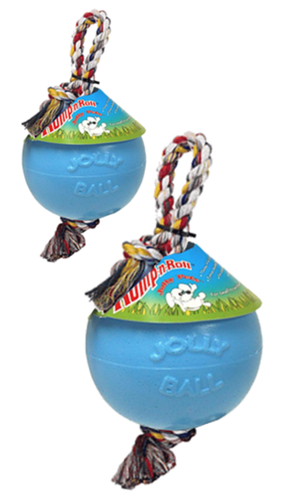 Jolly Pets Speelbal Met Touw - Babyblauw