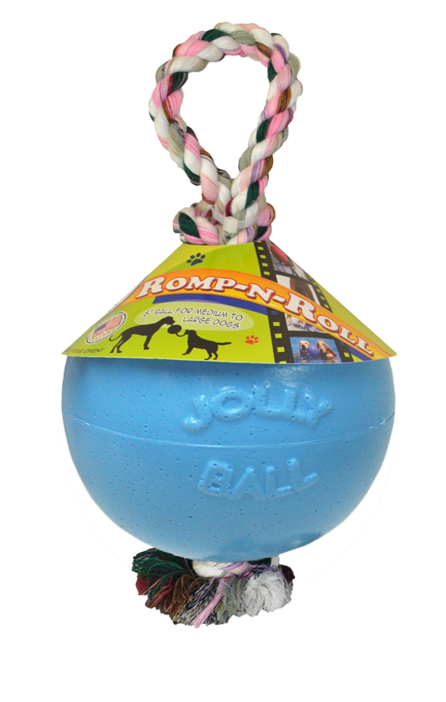 Jolly Pets Speelbal Met Touw - Babyblauw