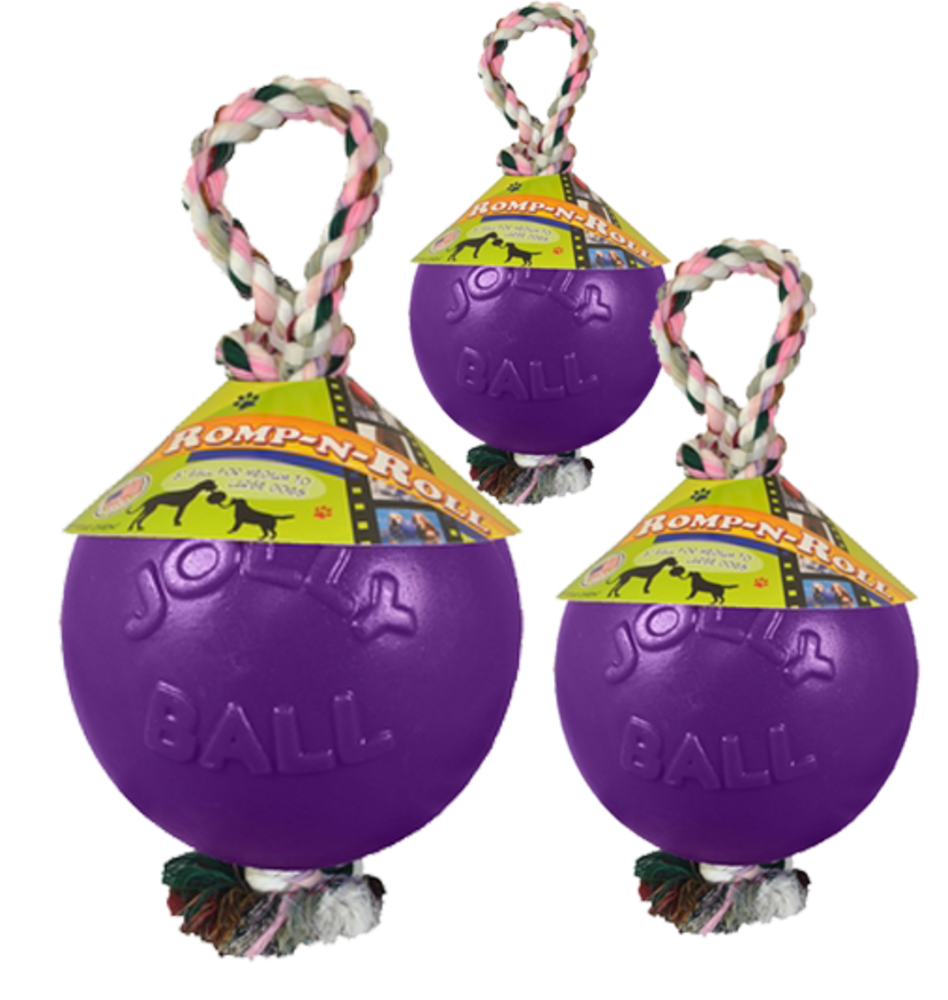 Jolly Pets Speelbal Met Touw - Paars