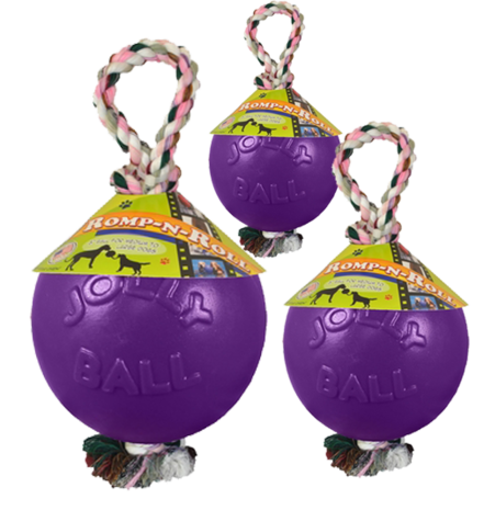 Jolly Pets Speelbal Met Touw - Paars