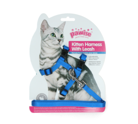 Pawise Kattentuigje Rood/Blauw met Lijn Pawise Kattentuigje Rood/Blauw met Lijn