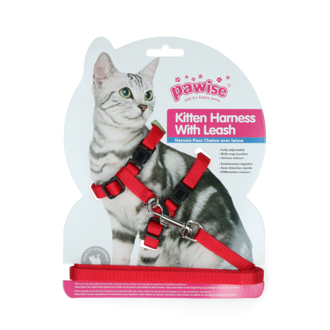 Pawise Kattentuigje Rood/Blauw met Lijn Pawise Kattentuigje Rood/Blauw met Lijn