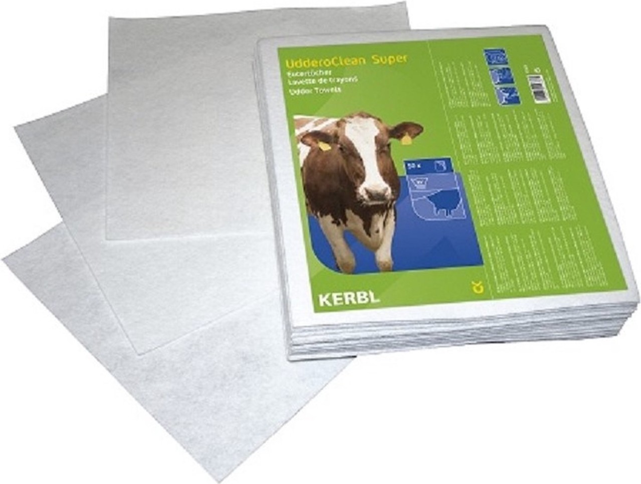 Kerbl Uierdoek vliesstof UdderoClean Super 50 stuks Kerbl Uierdoek vliesstof UdderoClean Super 50 stuks