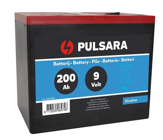 Pulsara Alkaline batterij 9V/200Ah Pulsara Alkaline batterij 9V/200Ah