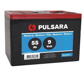 Pulsara Hybride Alkaline batterij 9V/55Ah Pulsara Hybride Alkaline batterij 9V/55Ah