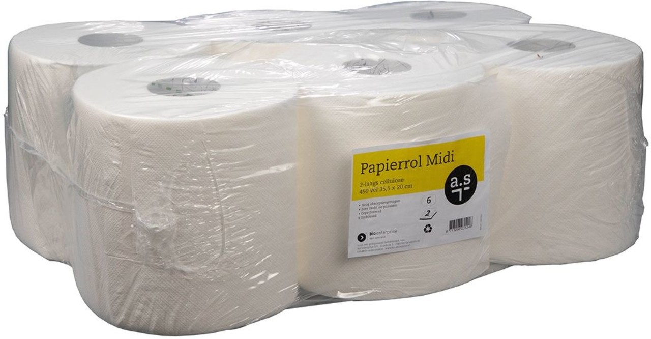 a.s Papierrol Midi 2-laags (6-pack) a.s Papierrol Midi 2-laags (6-pack)
