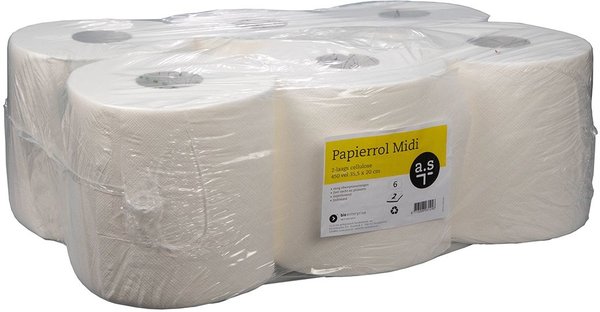 a.s Papierrol Midi 2-laags (6-pack) a.s Papierrol Midi 2-laags (6-pack)