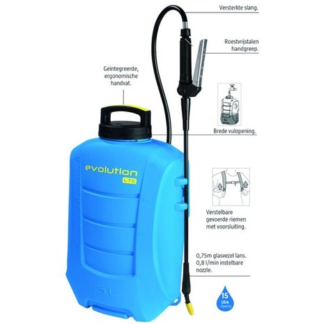 Matabi Evolution 15 LTC accu-sprayer drukspuit Matabi Evolution 15 LTC accu-sprayer drukspuit