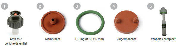 Gloria Ombouwset voor zuren Prima 5 drukspuit Gloria Ombouwset voor zuren Prima 5 drukspuit