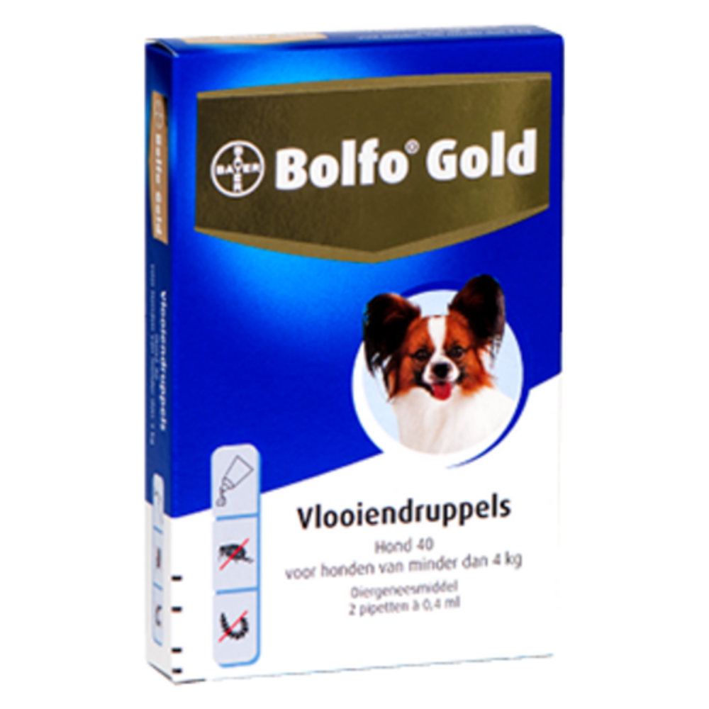 Bayer Bolfo Gold 40 hond (<4 Kg) Bayer Bolfo Gold 40 hond (<4 Kg)