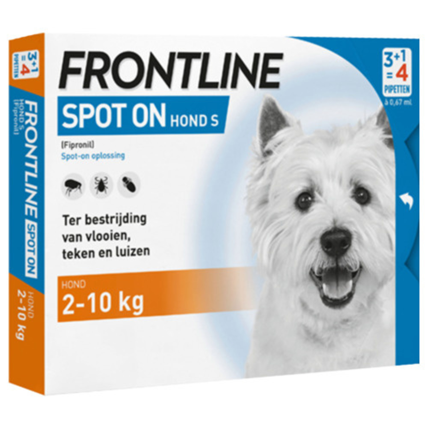afwijzing Duplicaat haat Frontline spot on hond S 2-10 kg 4 pipetten - Agridiscounter