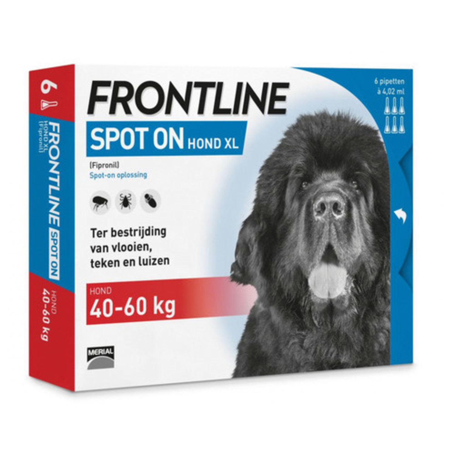 wereld Hobart pk Frontline Spot On Hond XL (40 tot 60 kg) 6 pipetten - Agridiscounter