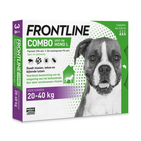 Frontline Combo Spot-on Hond L (20 tot 40 kg) Frontline Combo Spot-on Hond L (20 tot 40 kg)