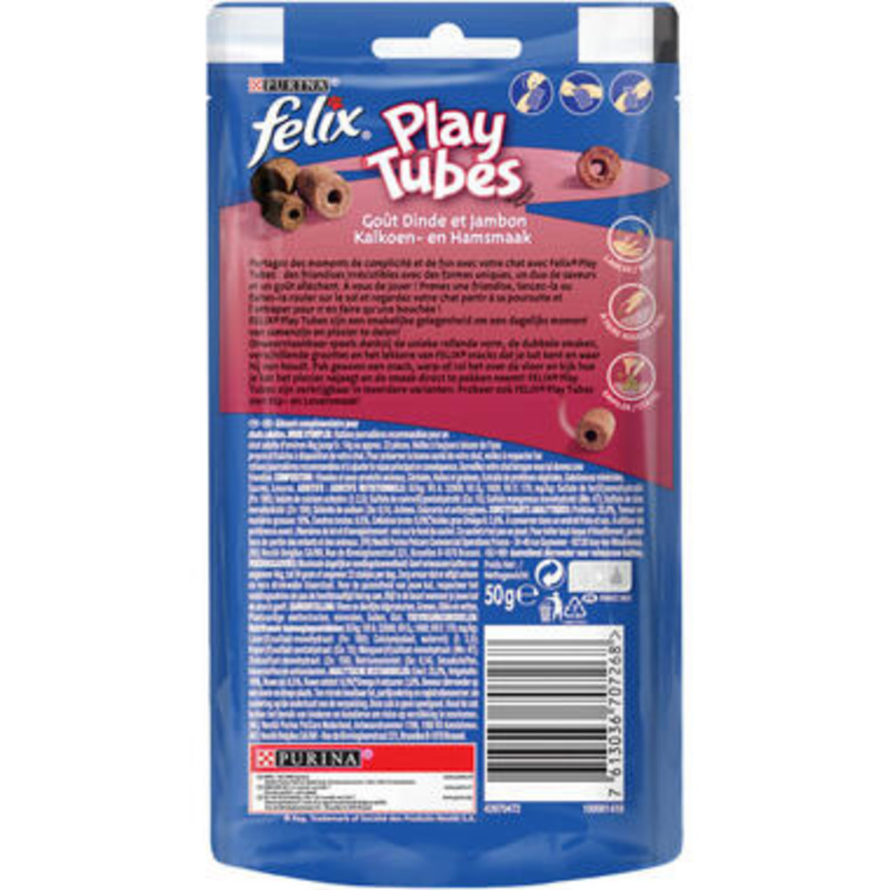 Felix Play Tubes Kalkoen & Ham 180 Gram Agridiscounter