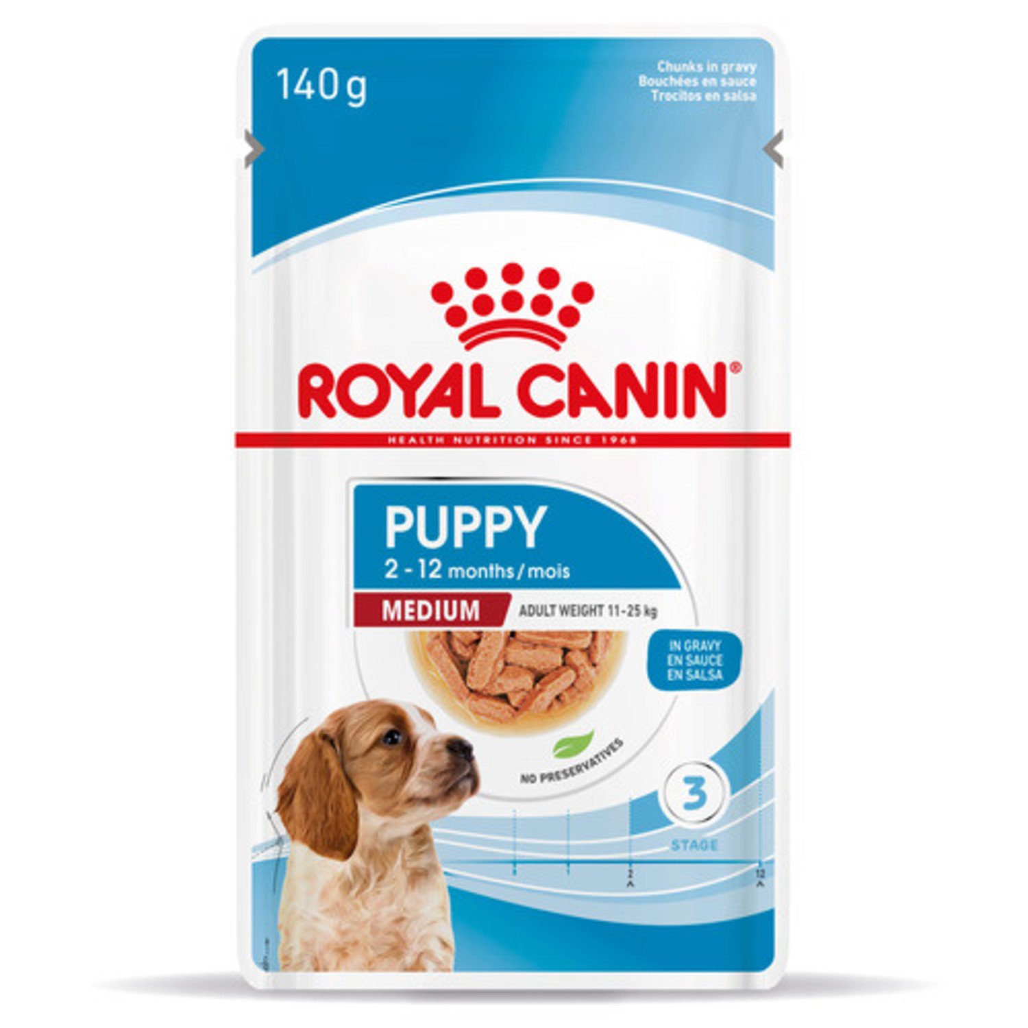 ontwikkeling huid Hoeveelheid van Royal Canin Medium Puppy Wet 10 x 140 g - Agridiscounter