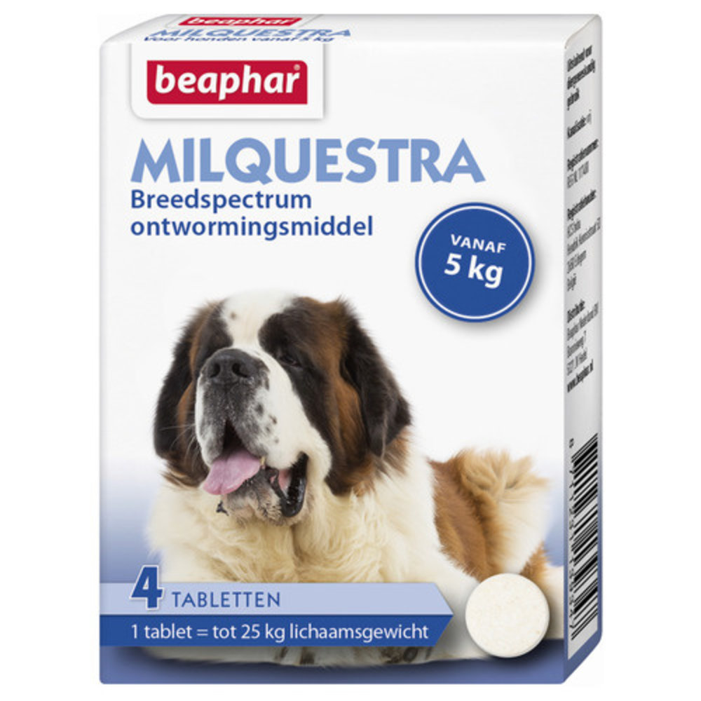 Beaphar Milquestra ontwormingsmiddel hond 5-75 Kg Beaphar Milquestra ontwormingsmiddel hond 5-75 Kg