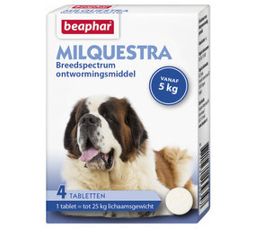 Beaphar Milquestra ontwormingsmiddel hond 5-75 Kg Beaphar Milquestra ontwormingsmiddel hond 5-75 Kg