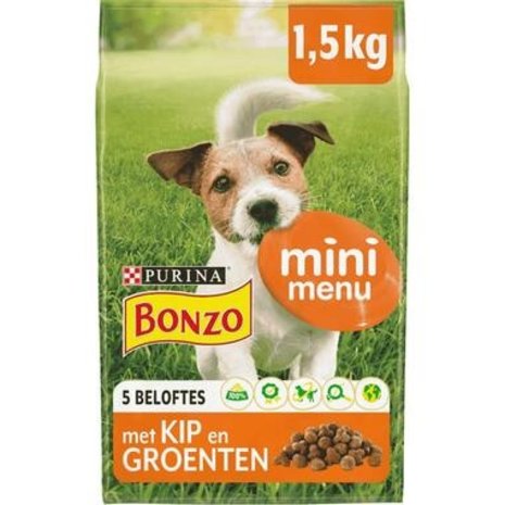Purina Bonzo Droog Mini Menu Kip 1 5 Kg hondenbrok Agridiscounter