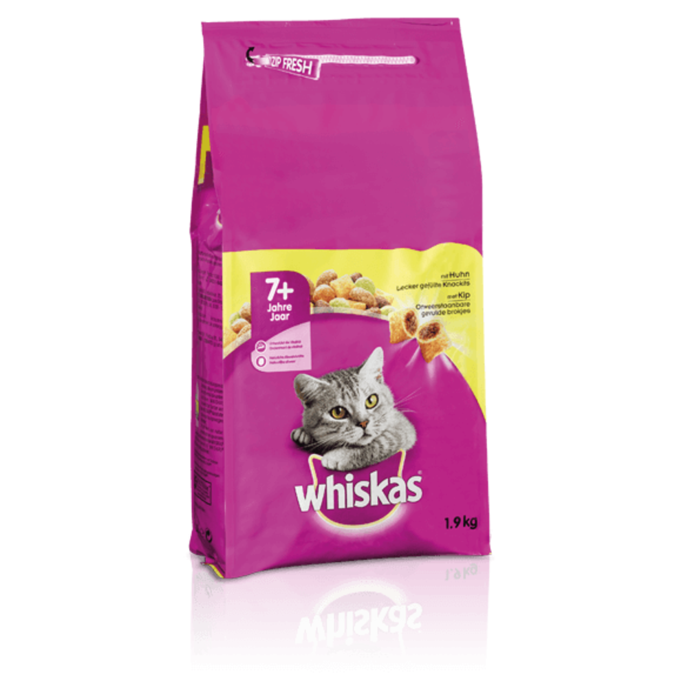 Whiskas Droge brokjes 7+ Kip Agridiscounter