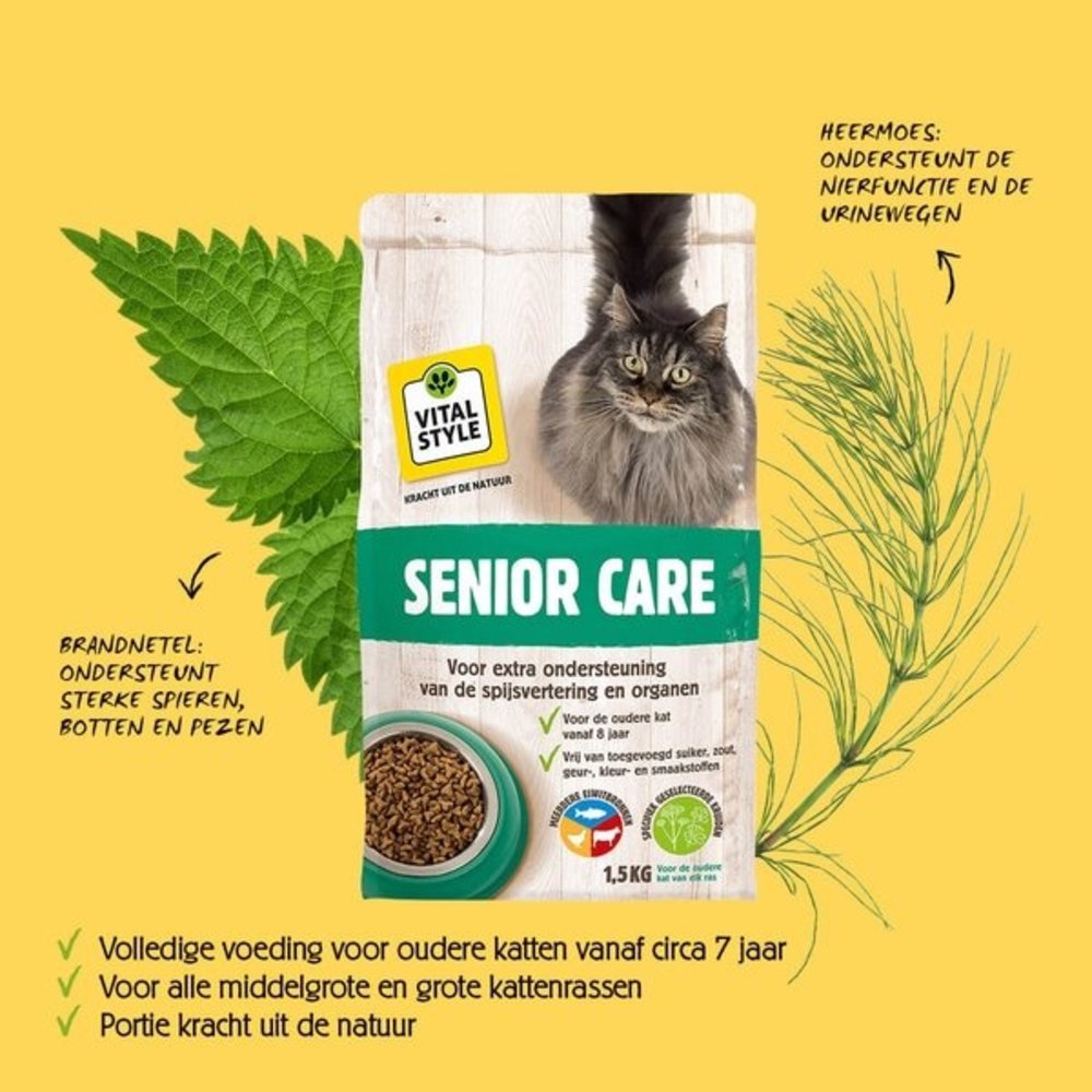 beha Inpakken knecht VITALstyle Senior care kattenbrokken - Agridiscounter