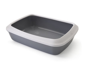 Savic Kattenbak Iriz met rand grijs