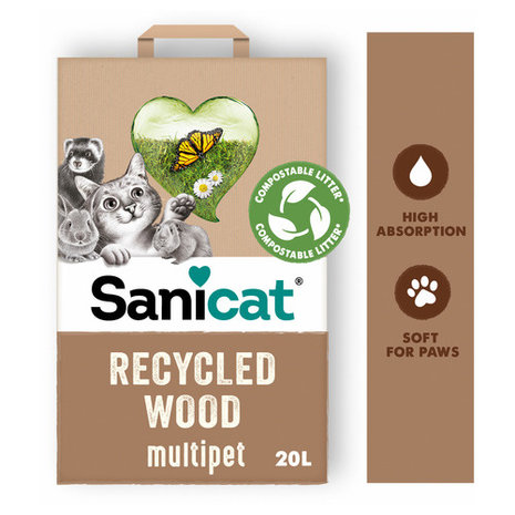 Sanicat Recycled Wood Pellets 20 L Sanicat Recycled Wood Pellets 20 L