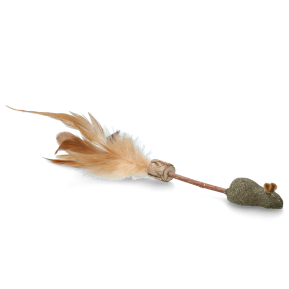 Addicted Speelstokje met muis & veren Addicted Speelstokje met muis & veren
