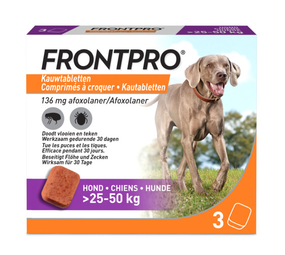 Frontline FrontPro Kauwtablet Hond XL (25 tot 50 kg) Frontline FrontPro Kauwtablet Hond XL (25 tot 50 kg)
