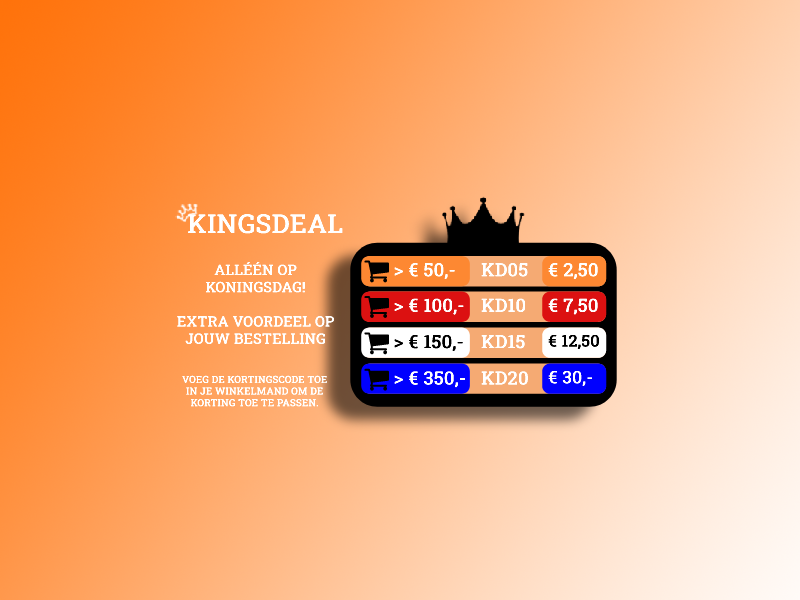 Kingsdeal op Koningsdag! Kingsdeal op Koningsdag!