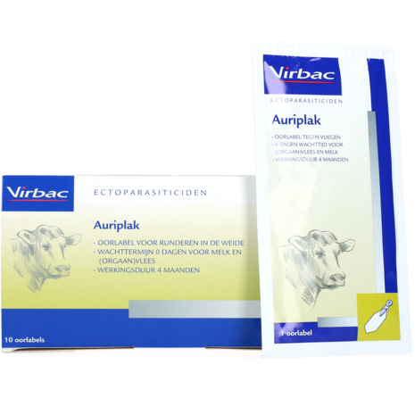 Virbac Auriplak Vliegenoormerk 10 stuks Virbac Auriplak Vliegenoormerk 10 stuks