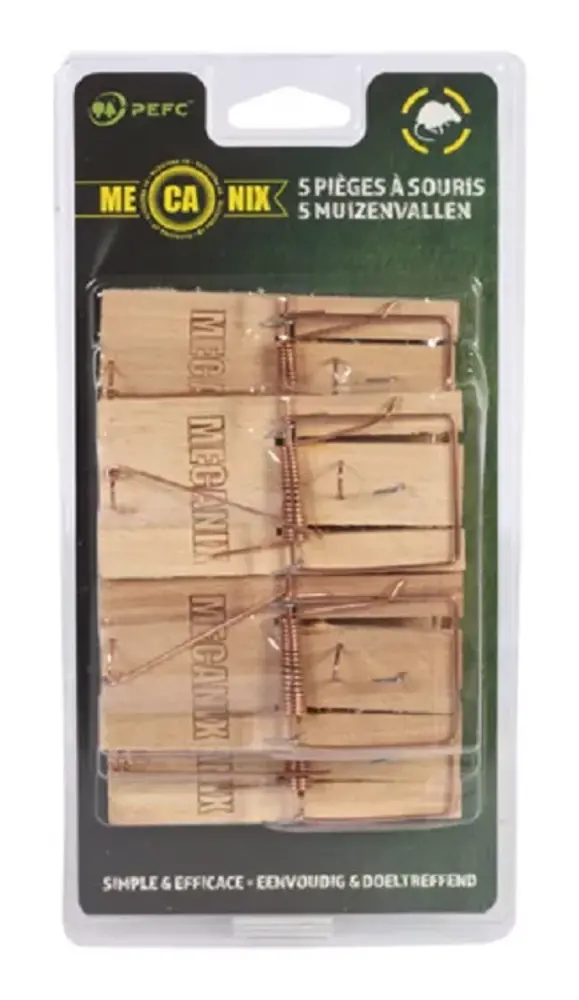 Mecanix Houten Muizenval Voordeelset Mecanix Houten Muizenval Voordeelset