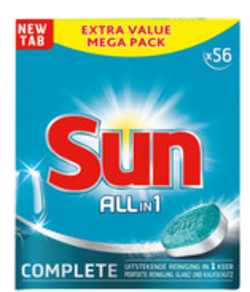 Sun Sun All in 1 Vaatwastabletten 56 stks Sun Sun All in 1 Vaatwastabletten 56 stks