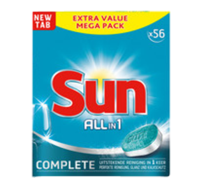 Sun Sun All in 1 Vaatwastabletten 56 stks Sun Sun All in 1 Vaatwastabletten 56 stks