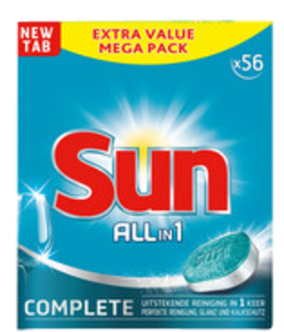 Sun Sun All in 1 Vaatwastabletten 56 stks Sun Sun All in 1 Vaatwastabletten 56 stks