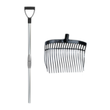 V-Plast Horse Sweden Mestvork kunststof met aluminium steel