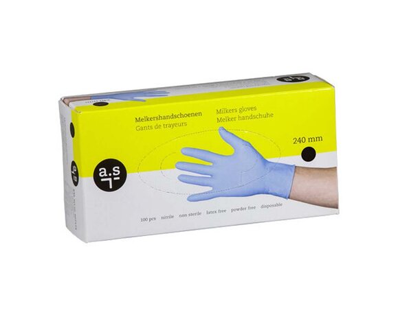 a.s Melkershandschoen Nitril 240 mm a.s Melkershandschoen Nitril 240 mm