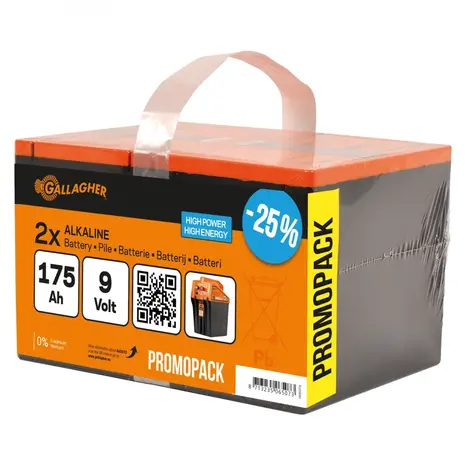 Gallagher Powerpack batterij duopack 9V, 175Ah Gallagher Powerpack batterij duopack 9V, 175Ah