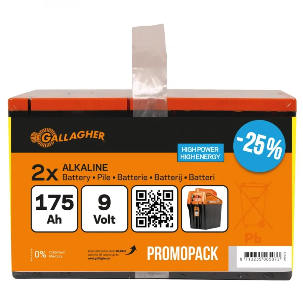 Gallagher Powerpack batterij duopack 9V, 175Ah Gallagher Powerpack batterij duopack 9V, 175Ah