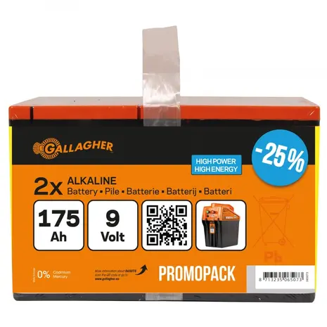 Gallagher Powerpack batterij duopack 9V, 175Ah Gallagher Powerpack batterij duopack 9V, 175Ah