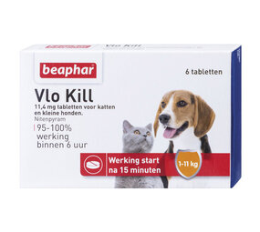 Beaphar Vlo Kill Vlooienpil Hond & Kat (1-11 kg)