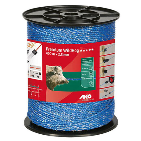 AKO Premium Wildhog Blauw Schrikdraad 400 m AKO Premium Wildhog Blauw Schrikdraad 400 m