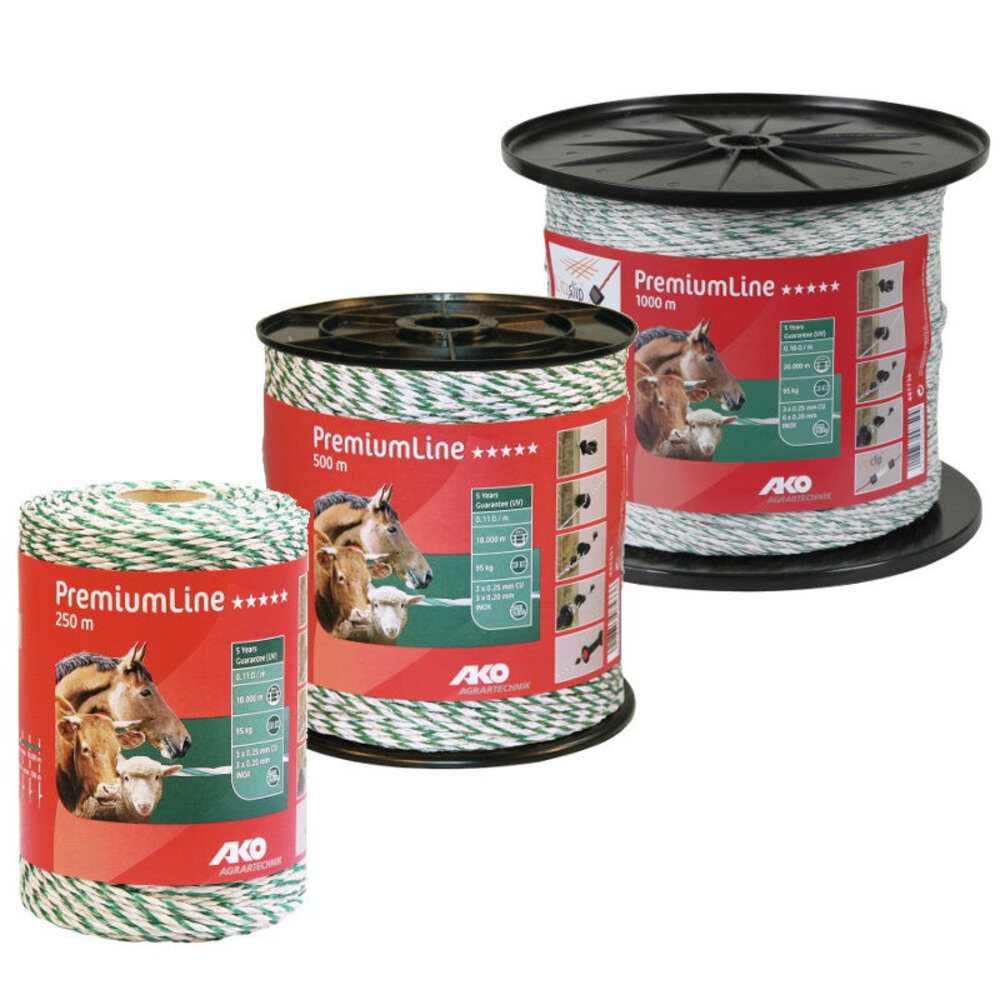 AKO PremiumLine Schrikdraad Wit/Groen AKO PremiumLine Schrikdraad Wit/Groen