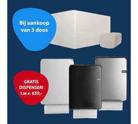 Euro Products Handdoekpapier V-fold, recycled wit - 2 laags