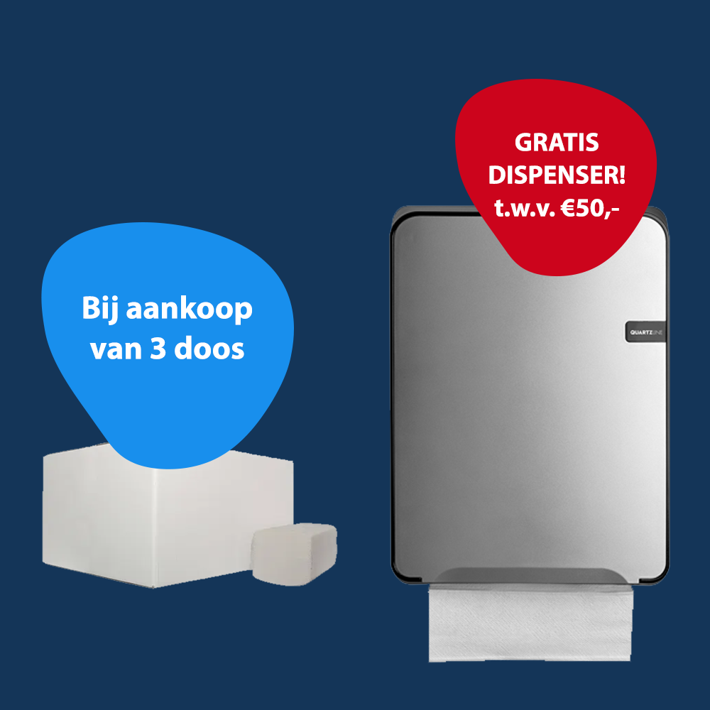 Euro Products Handdoekpapier V-fold, recycled wit - 2 laags