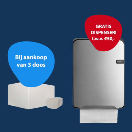 Euro Products Handdoekpapier V-fold, recycled wit - 2 laags