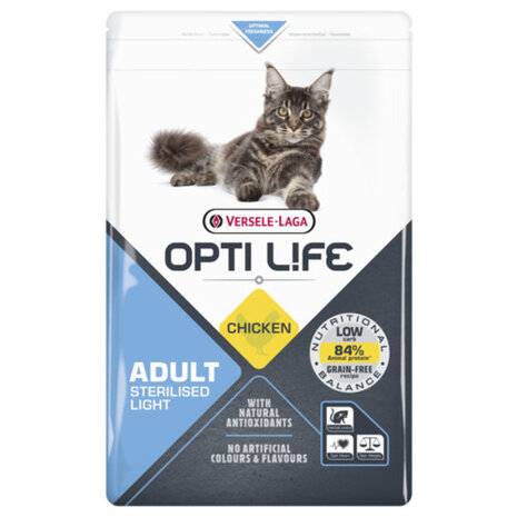 Opti Life Opti life Cat Sterilised/Light 1 kg Kip