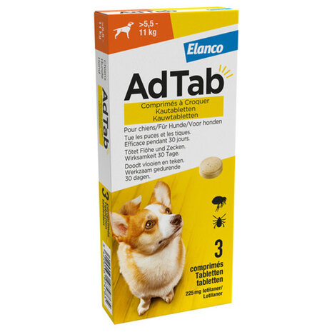 adtab kauwtablet voor honden 5,5 - 11 kg 3 stuks adtab kauwtablet voor honden 5,5 - 11 kg 3 stuks